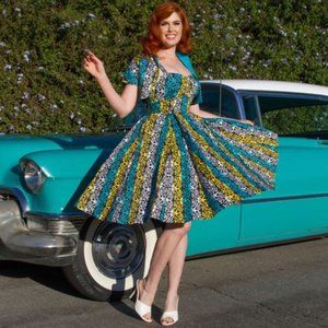 Sir Charles Phoenix Print Gloria Dress & Bolero